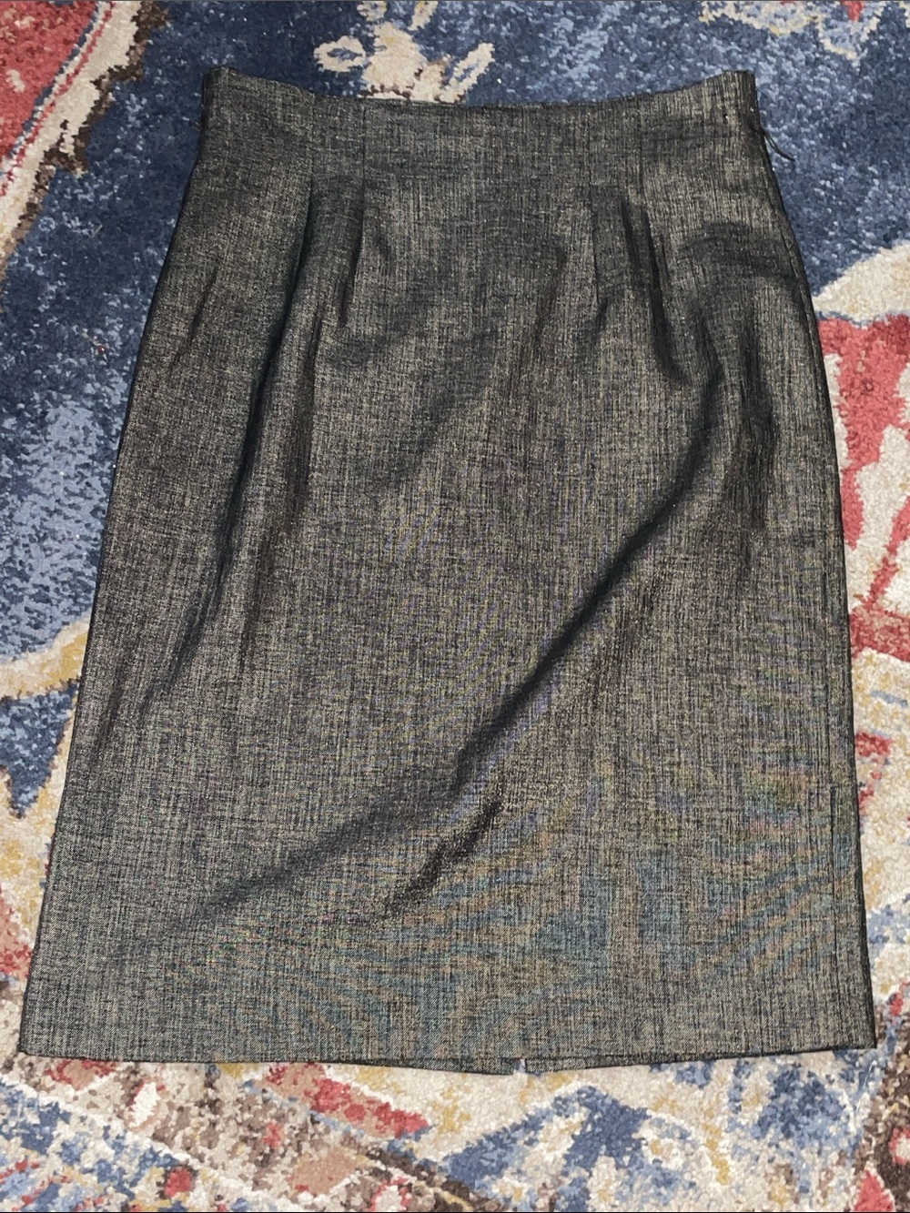 Anne Klein Charcoal Tweed Pencil Skirt